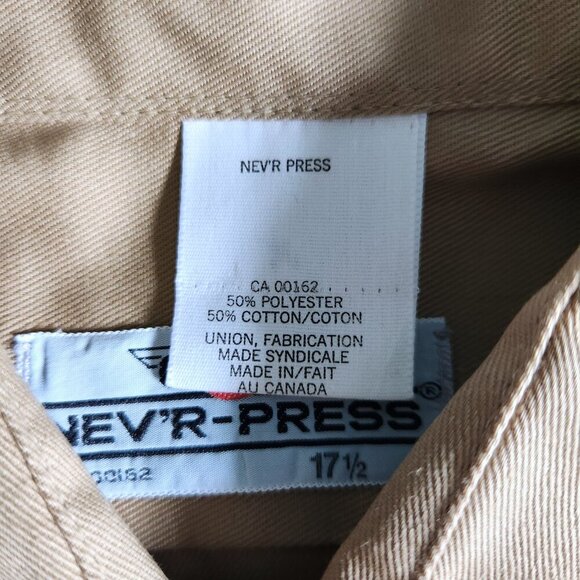 Vintage GWG Work Shirt Button Up Collared 17 1/2 Neck New with Tags - Picture 4 of 9